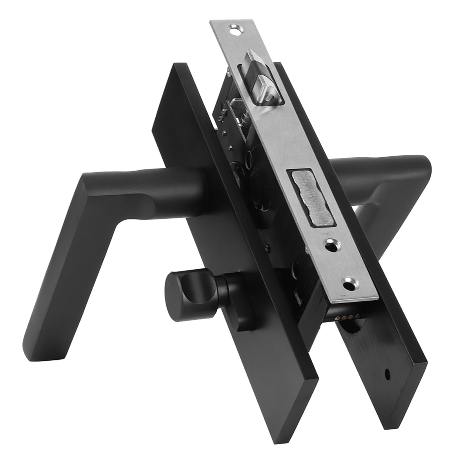 1 zestaw zamka do drzwi sypialni, blokada klamki do drzwi sypialni, zabezpieczenie domu, do różnych drewnianych drzwi z ościeżnicą 3,5–4,5 cm