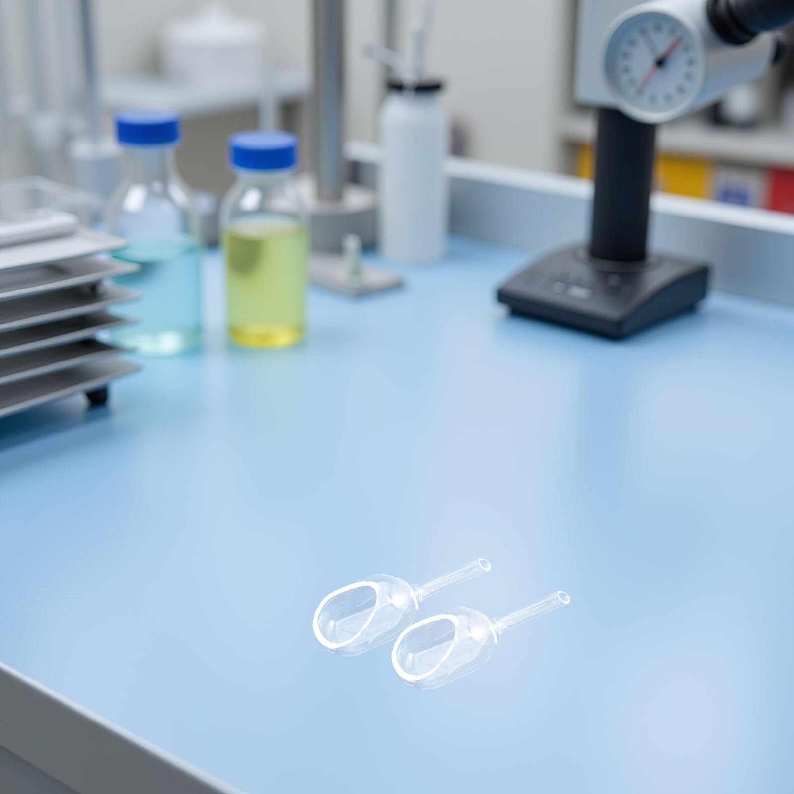 Ensemble de 2 Entonnoirs de Pesée en Verre Réutilisables pour Laboratoire, Facile D'entretien, pour Tâches Fréquentes et Recherche Scientifique
