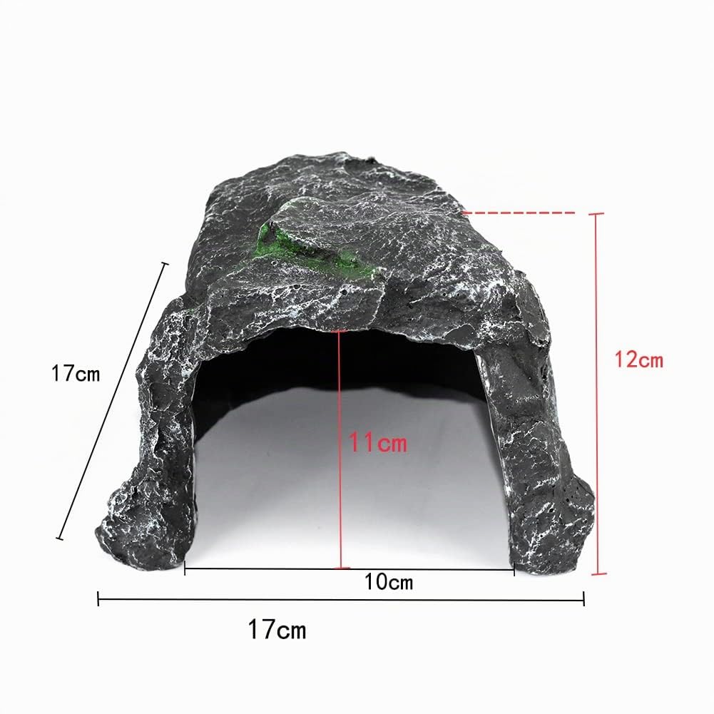 OMEM Reptil Verstecken Höhle Lebensraum Aquarium Harz Nest Dekoration Gecko Eidechse Spezielle Höhle Unterschlupf
