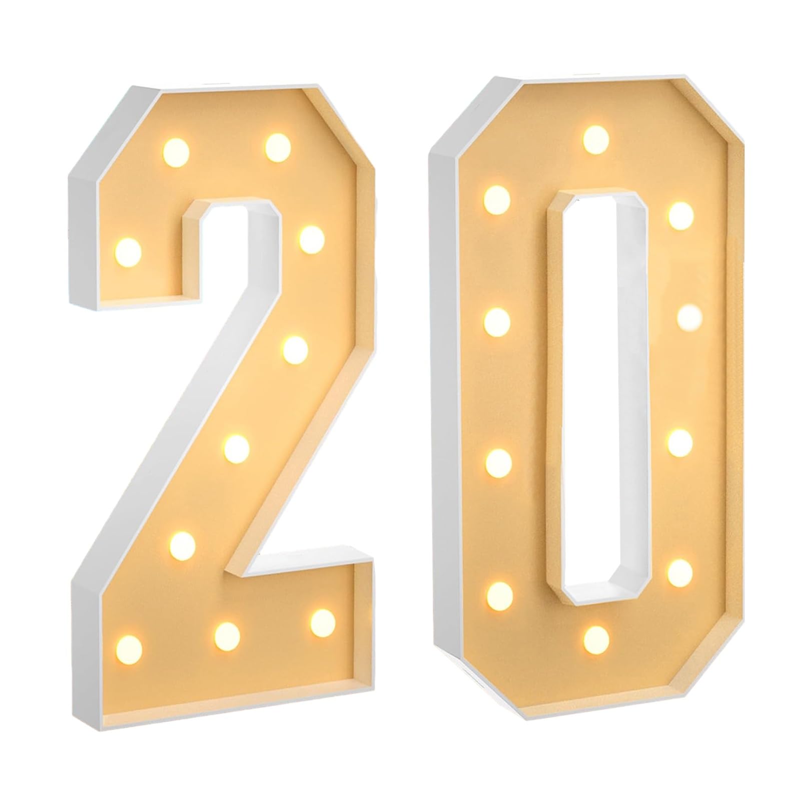 IINCOOY 100CM Giant Letters Alphabet Letter LED Lights Frame Box Balloon Filling Box Wedding Valentine's Day Party Bedroom Decoration (Color : 20, Size : 70cm)