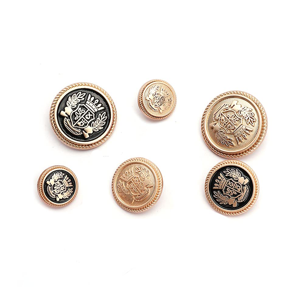 Amazon | ブレザー ボタン 16個セット 直径15mm/20mm/25mm メタル 