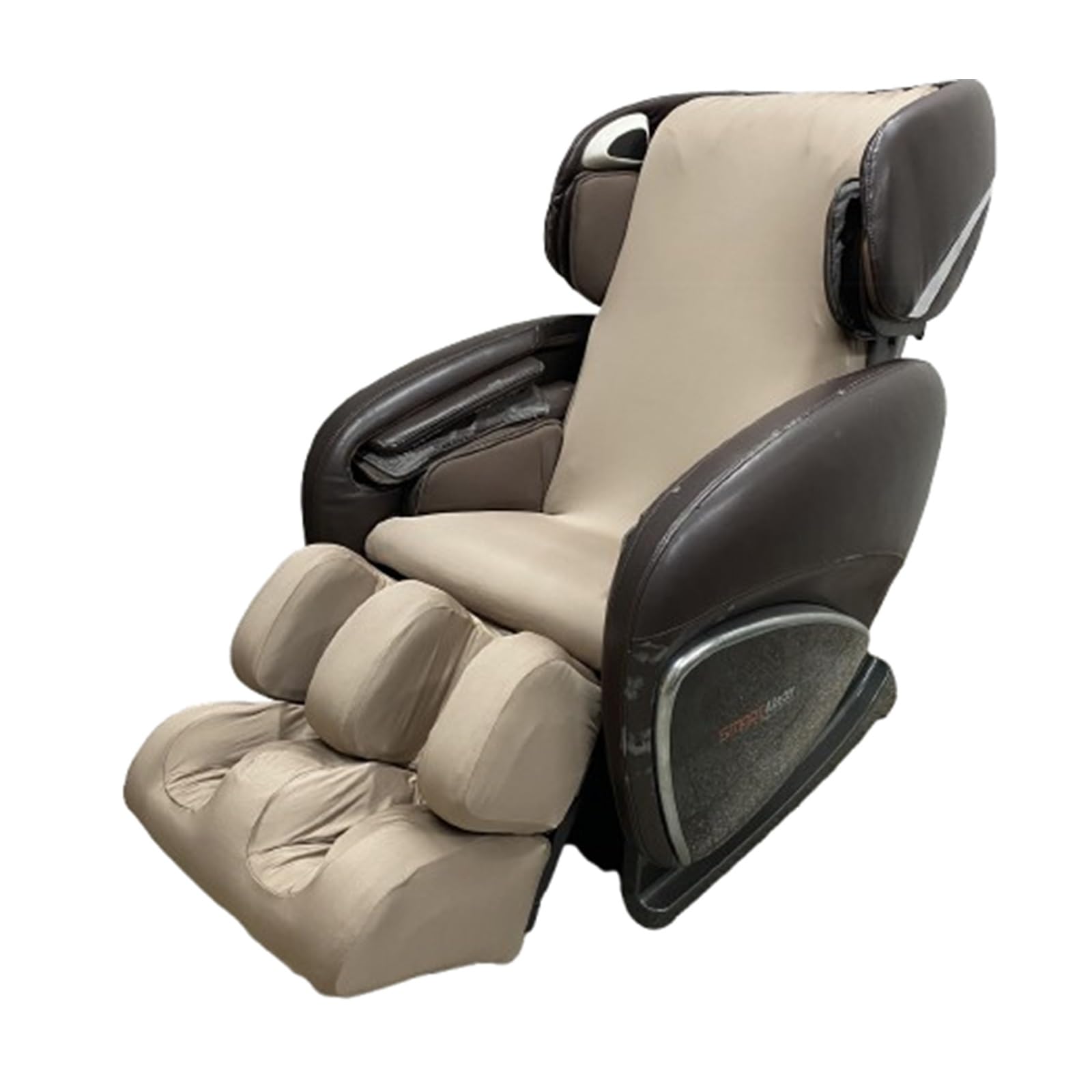 Ganzkörper-Shiatsu-Massagestuhlbezug,Abdeckung für Massagesessel Stretch Zero-Gravity-Stuhlbezug Tragbarer Staubdichter Massagesessel Bezug Wiederholbar Waschen(Khaki)
