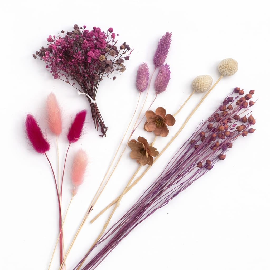 Dried Flower Premium Mix Pack, Purple, Assorted Botanicals for Floral Arrangements-image-9