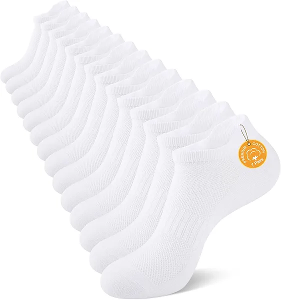 Heatuff 7 Pairs Ankle Socks for Women Athletic Running Cotton Low Cut Sports Tab Socks