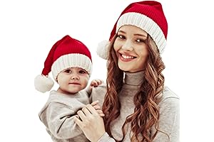 Knit Santa Hat, Baby & Family Matching Knit Xmas Hat