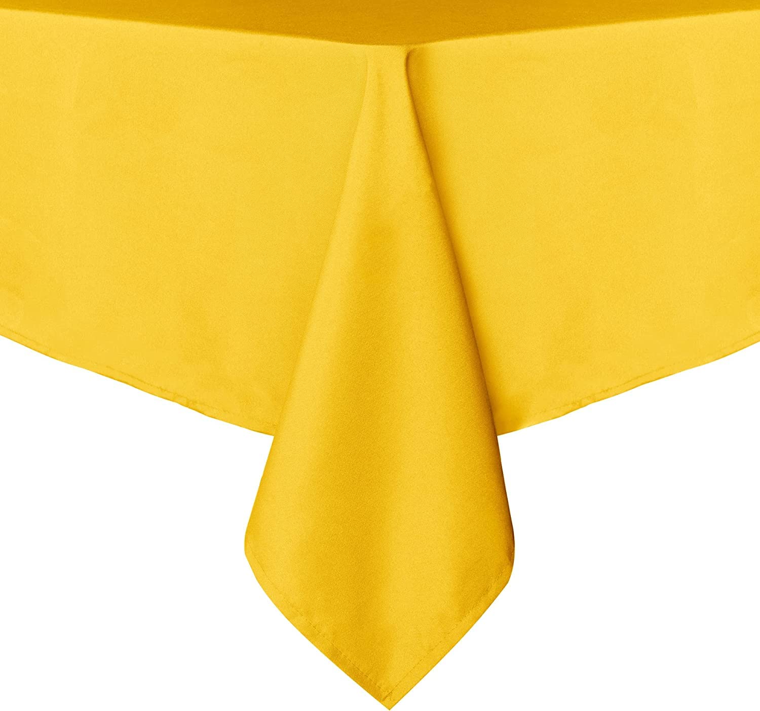 Obstal 210GSM Rectangle Table Cloth - Heavy Duty Water Proof Microfiber Tablecloth, Decorative Fabric Table Cover for Outdoor and Indoor Use (Yellow,