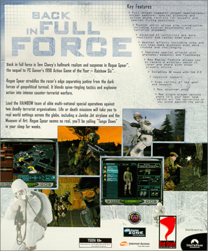 Rainbow Six Rogue Spear - PC - FR - Avec Notice Big Box