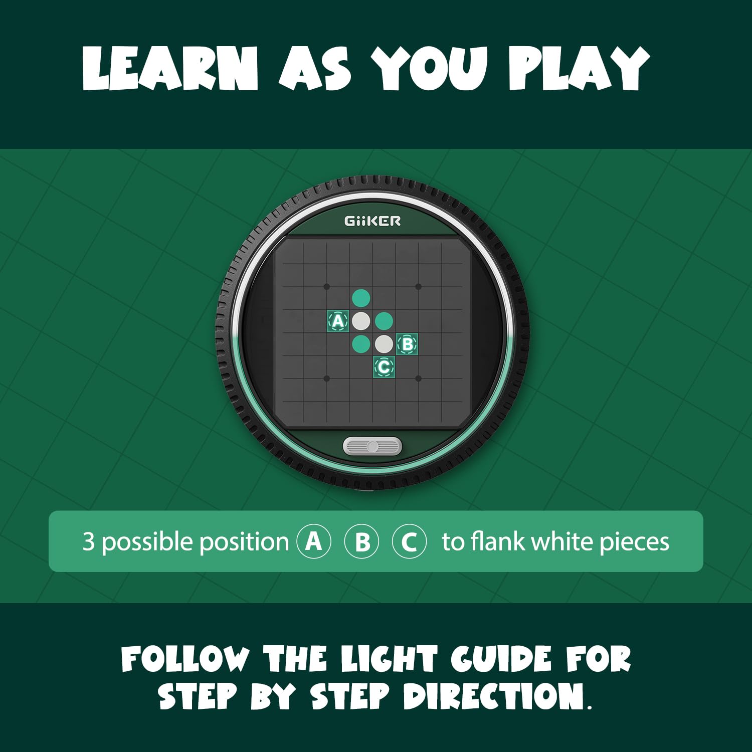 GiiKER Super Reversi, Electronic Handheld Strategy Board Game with AI Opponent - Image 3