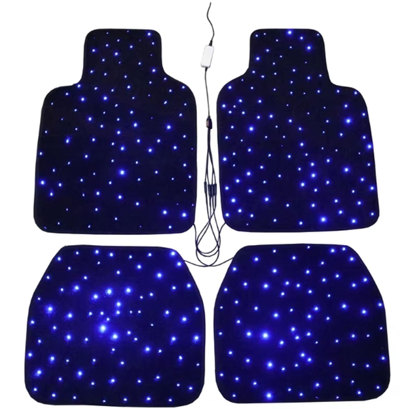 Tapis de sol LED voiture antidérapants et lavables avec télécommande DC