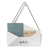 Wall Envelope Mail Organizer Rustic Vintage Decorative Mail Holder for Home and Office Decor 12” x 8.25”