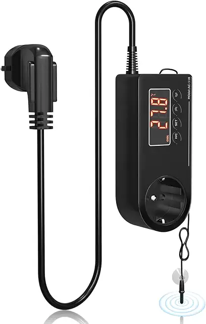 GlowUp Thermostat Terrarium 220V EU Plug avec Sonde pour Serre, Reptiles