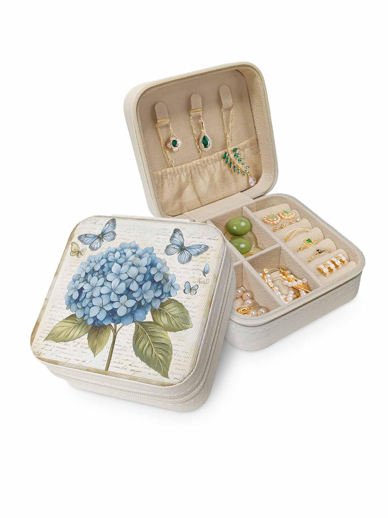 Amazon.com: Blue Hydrangea Jewelry Organizer and Storage Box