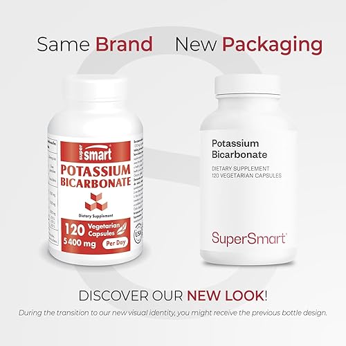 Miniatura 2 de Supersmart - Bicarbonato de potasio 5400 mg por día para equilibrio ácido-base y sistema cardiovascular saludable sin OMG y sin gluten 120 cápsulas