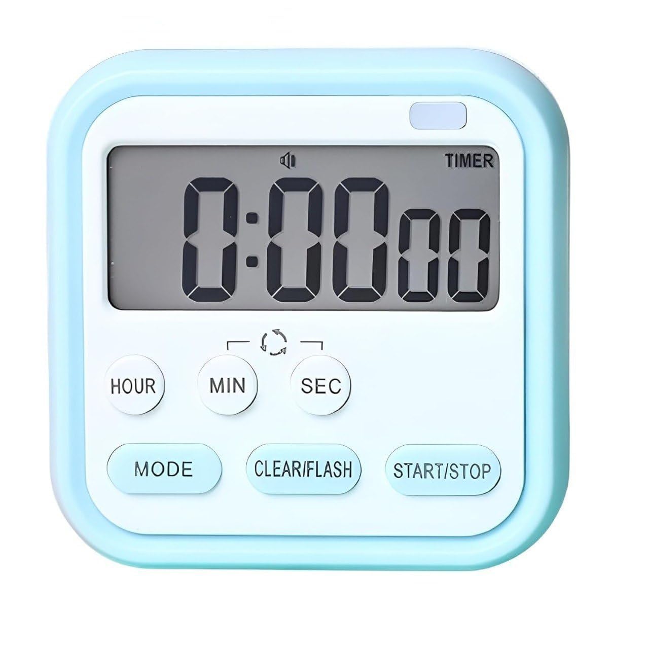 Digital Magnetic Multi-Function Timer Clock with Large LCD Display, Loud Alarm, Retractable Stand, Stopwatch Stand Hanging Hole, Countdown Flashing Light, Dual-Purpose Time Management Clock