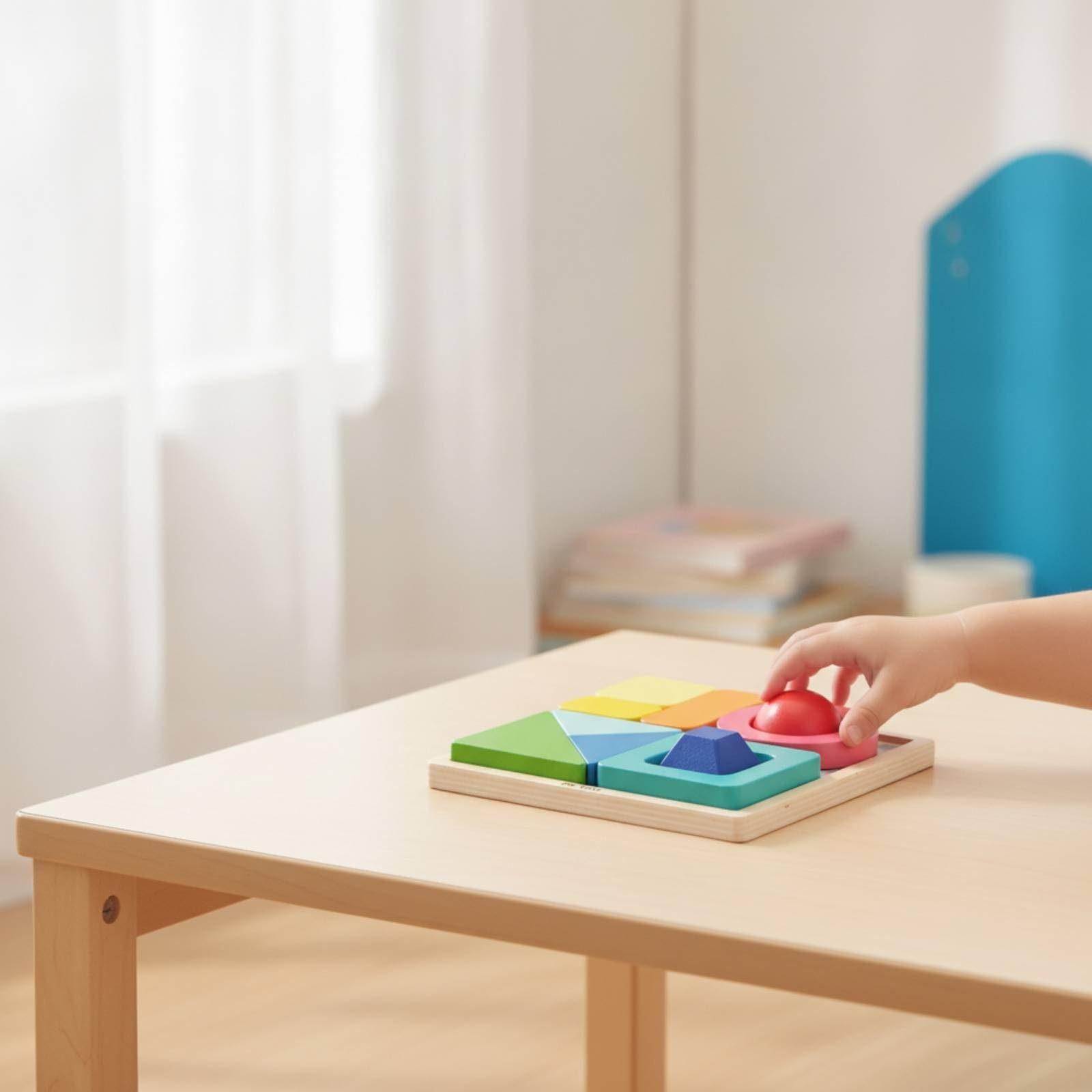 harayaa Holzformen Puzzle für die Frühe mit Flachen Und Erhabenen Teilen zur Schulung der Visuellen Wahrnehmung Und der Greiffähigkeit für Den Einsatz in der