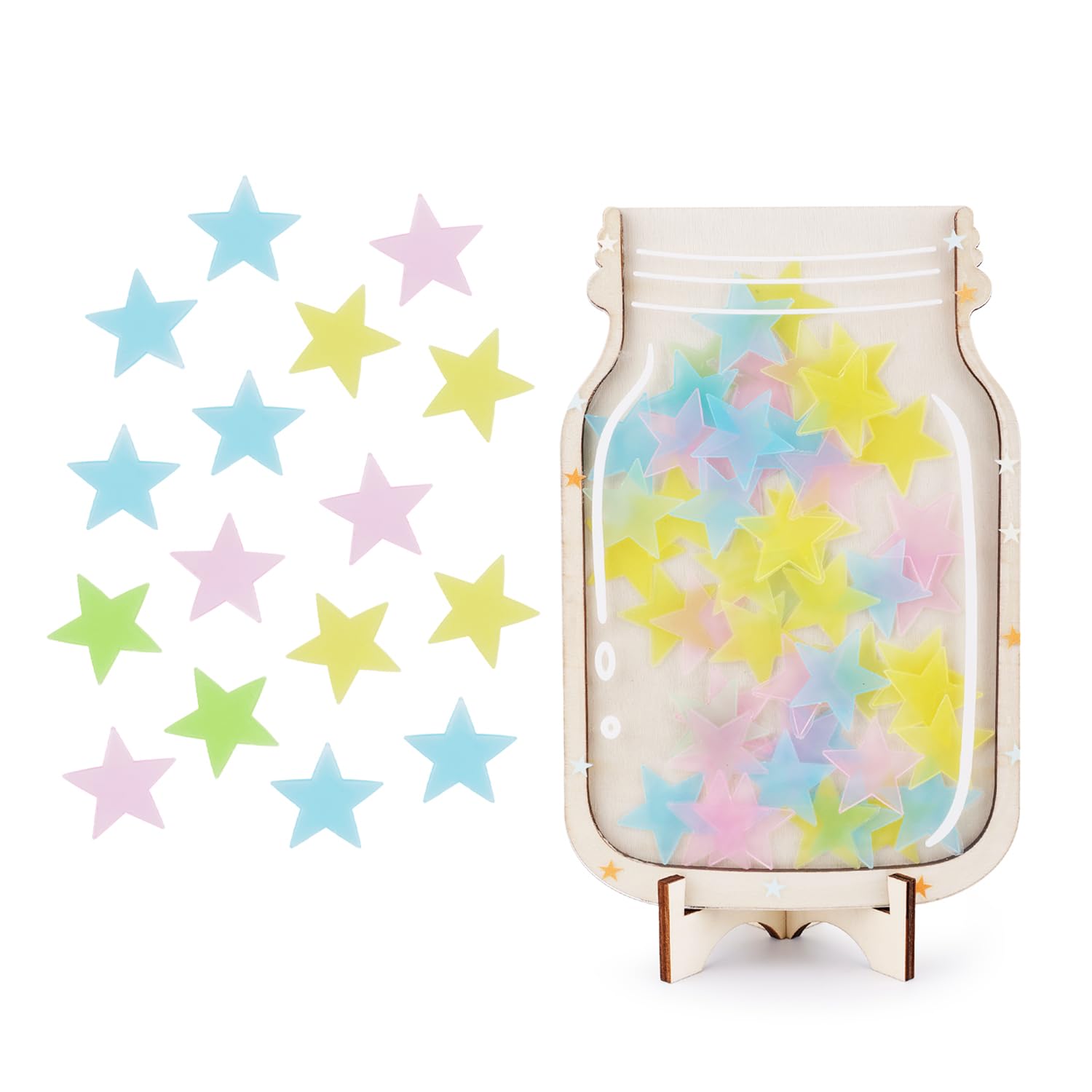 Belohnungsglas Für Kinder Mit 45 Sternen - Motivationssystem Für Zuhause & Schule
