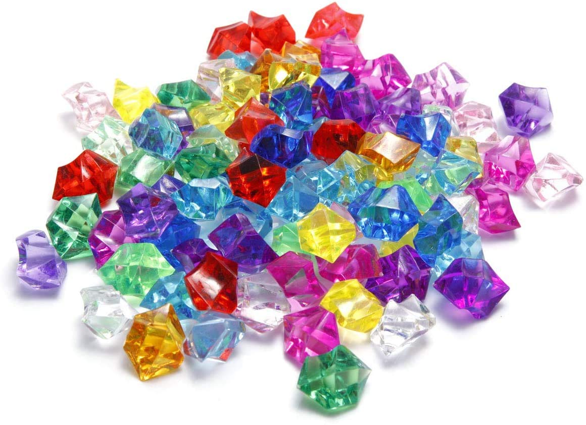 Firstly 100pcs Acrylic Ice Rocks, Multicolored Jewels Gems Diamond Pirate Treasure for Home Party Supplies Vase Fillers Costume Stage Props Wedding Decorations-image-21