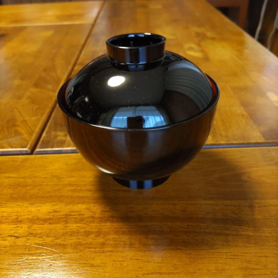 ほぼ 懐石道具 平安象彦 木製黒真塗 箸洗 小吸物椀 5客揃 底印 共箱