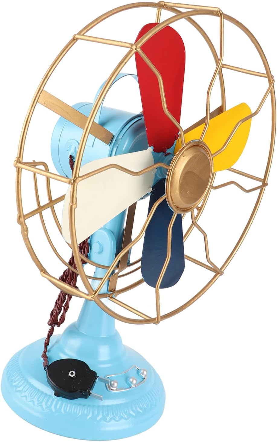 Honio Vintage Table Fan, Retro Style Table Fan Model Multi Purpose Metal for Office