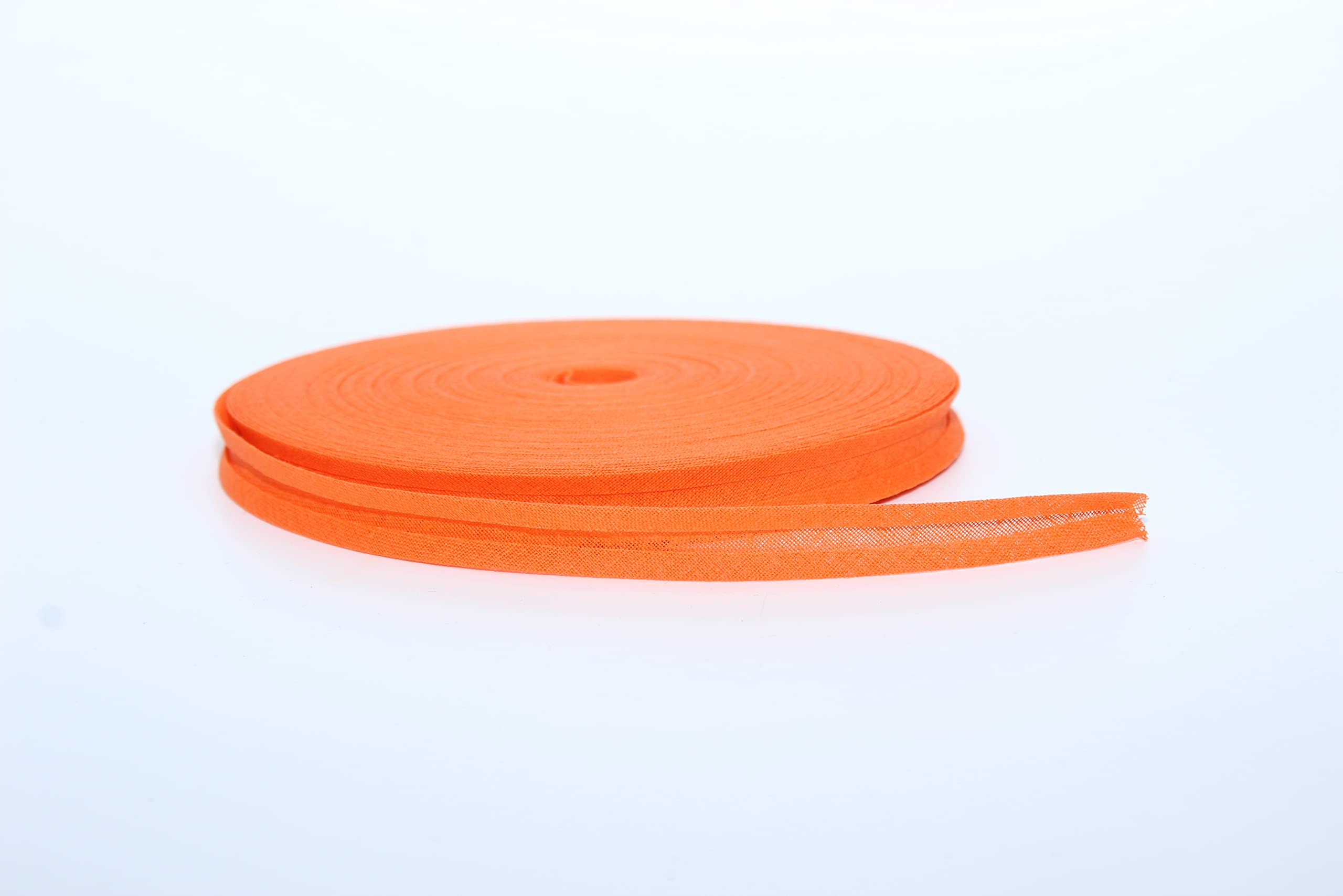 12mm Cotton Bias Binding Bias Tape for Sewing Piping Hemming Variations of Solid Color for DIY Garment Sewing and Trimming Sewing Apparel Binding Decorating (30 Meter, Orange)