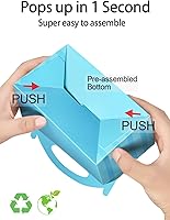 Vista 3 de Cajas de Favor de Fiesta Rosa y Azul Happyhiram 12 Piezas para Decoración de Fiesta de Revelación de Género, Cajas de Golosinas con Asa Cajas Gable