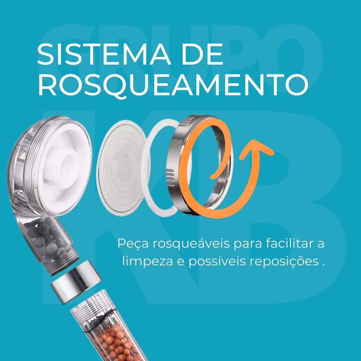 Chuveiro Para Lavatório De Salão De Beleza + Mangueira 1,2m 1/2 Polegada Filtragem Com Minerais Cabeleireira