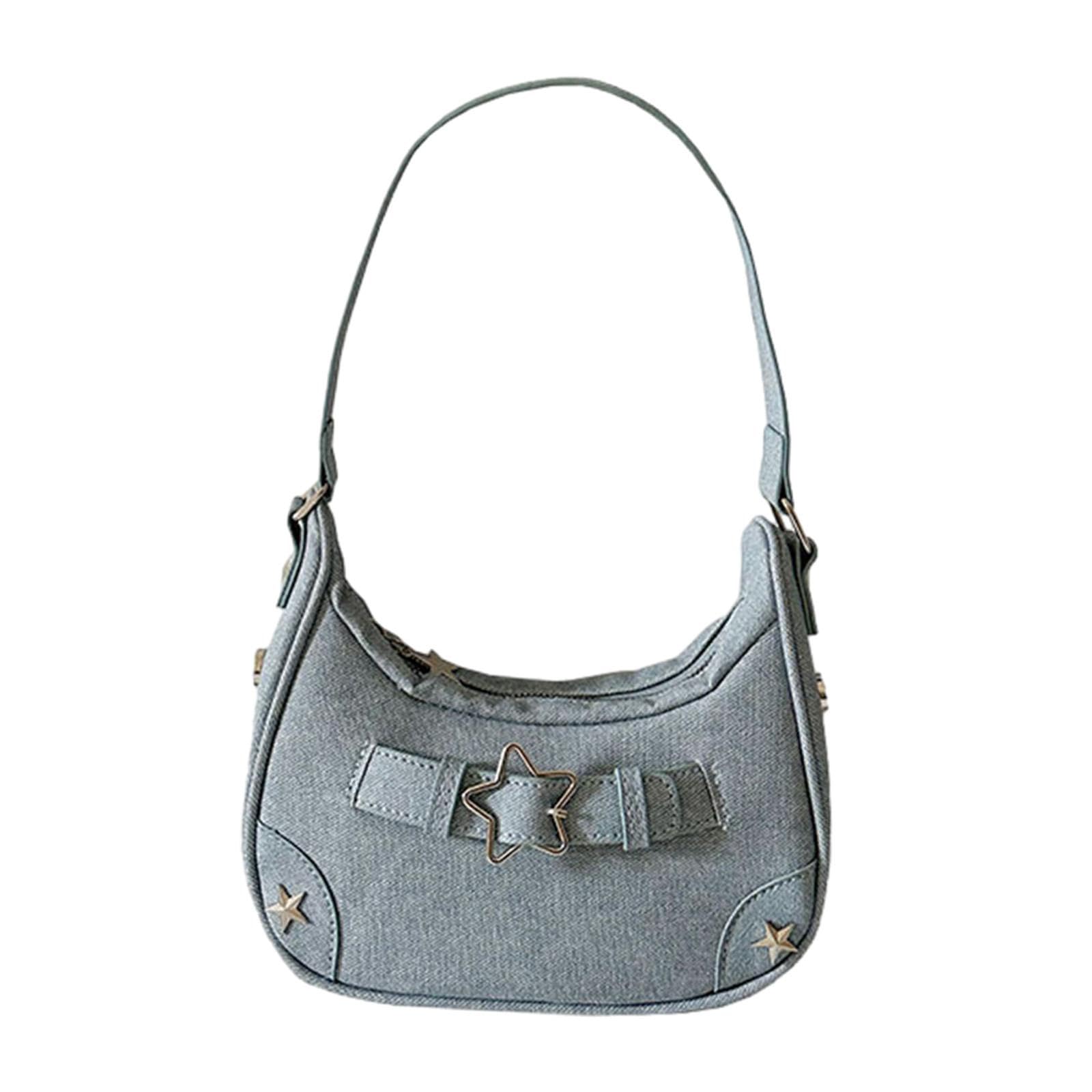 Denim Bag for Women Satchel Ladies Star Tote Bag Armpit Purse Trendy Handbag|Clothing, Shoes & Accessories | Womens Handbags & Bags-image-31