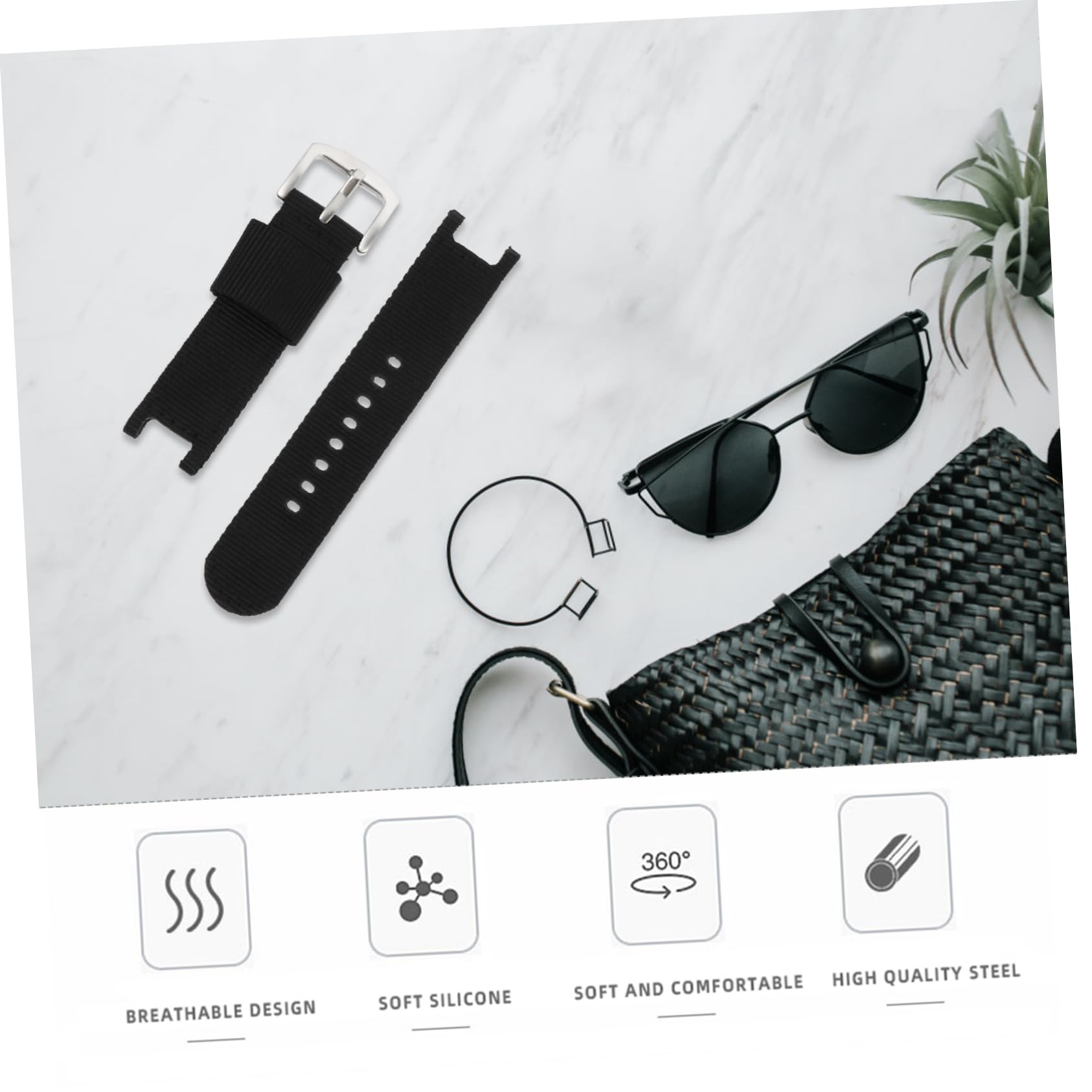 OSALADI 2pièces Bracelet Montre Nylon Tissé Pour Et Accessoire Sportif Pour Hommes Et Femmes