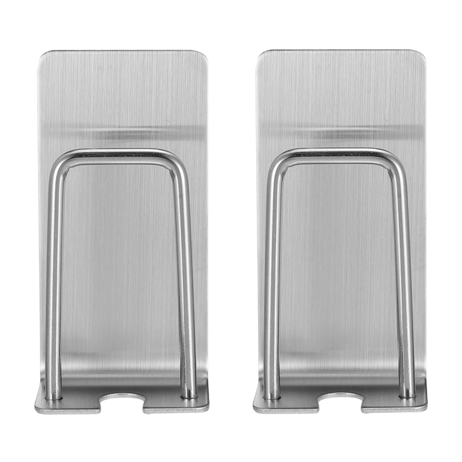 Amosfun Soporte para Cepillo De Acero Inoxidable - 2 Piezas, Autoadhesivo Y Montaje En Pared, Organizador para Cepillos Eléctricos Y Manuales