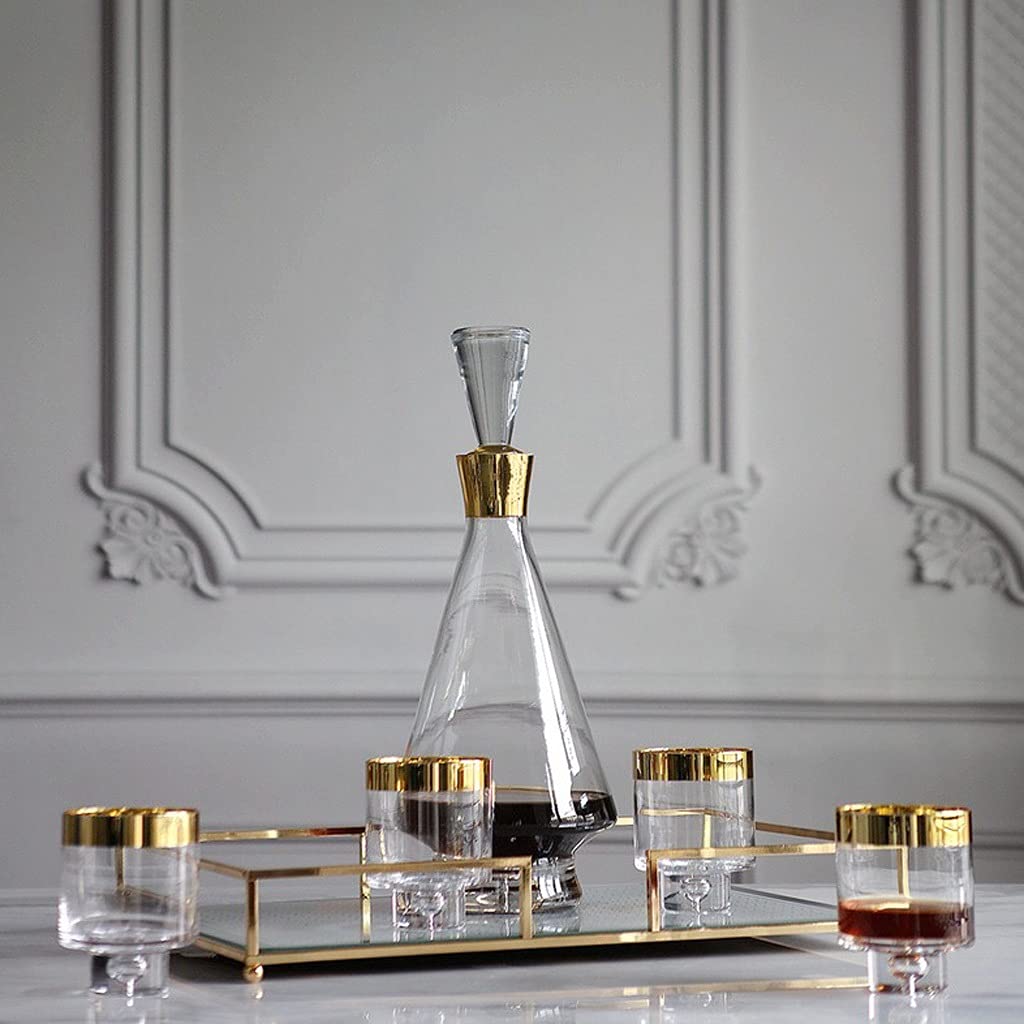 Wein Dekanter Moderne transparente Dekantierer Phnom Penh Glas Dekanter Licht Luxus Modell Raum Weinschrank Bar Schmuck Dekoration Dekantierer (Size : A)