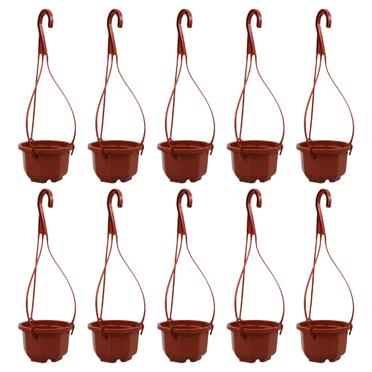 Sosoport 10 Sets Hanging Planters for Indoor Plants Plastic Hanging Flower Pots Decorative Plant Hanging Baskets Chlorophytum Hanging Pots
