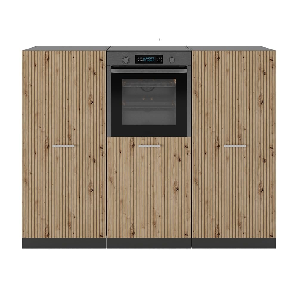Vicco Cucine componibili piccole R-Line Rovere artigianale/antracite 180 cm