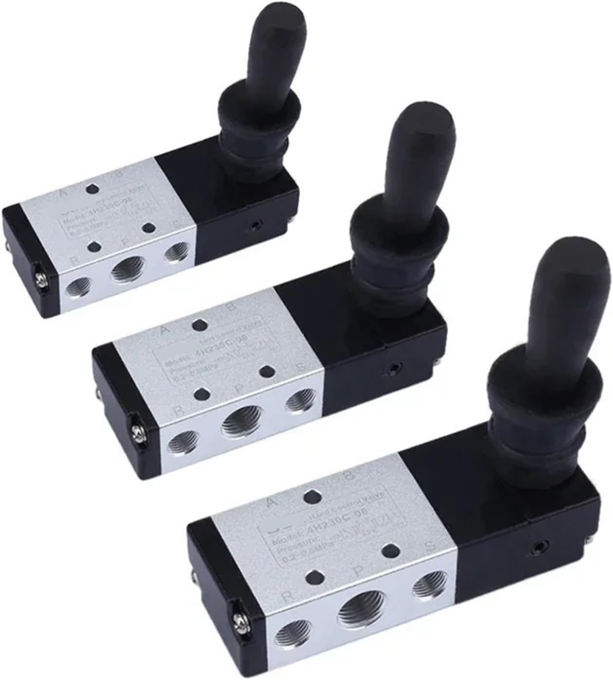 4H230C/E-06/08 4HA230C/E-06/08 2 Position 5 Port Manual 5 Way Pneumatic Air Valve 1Pcs(4H230C-08)