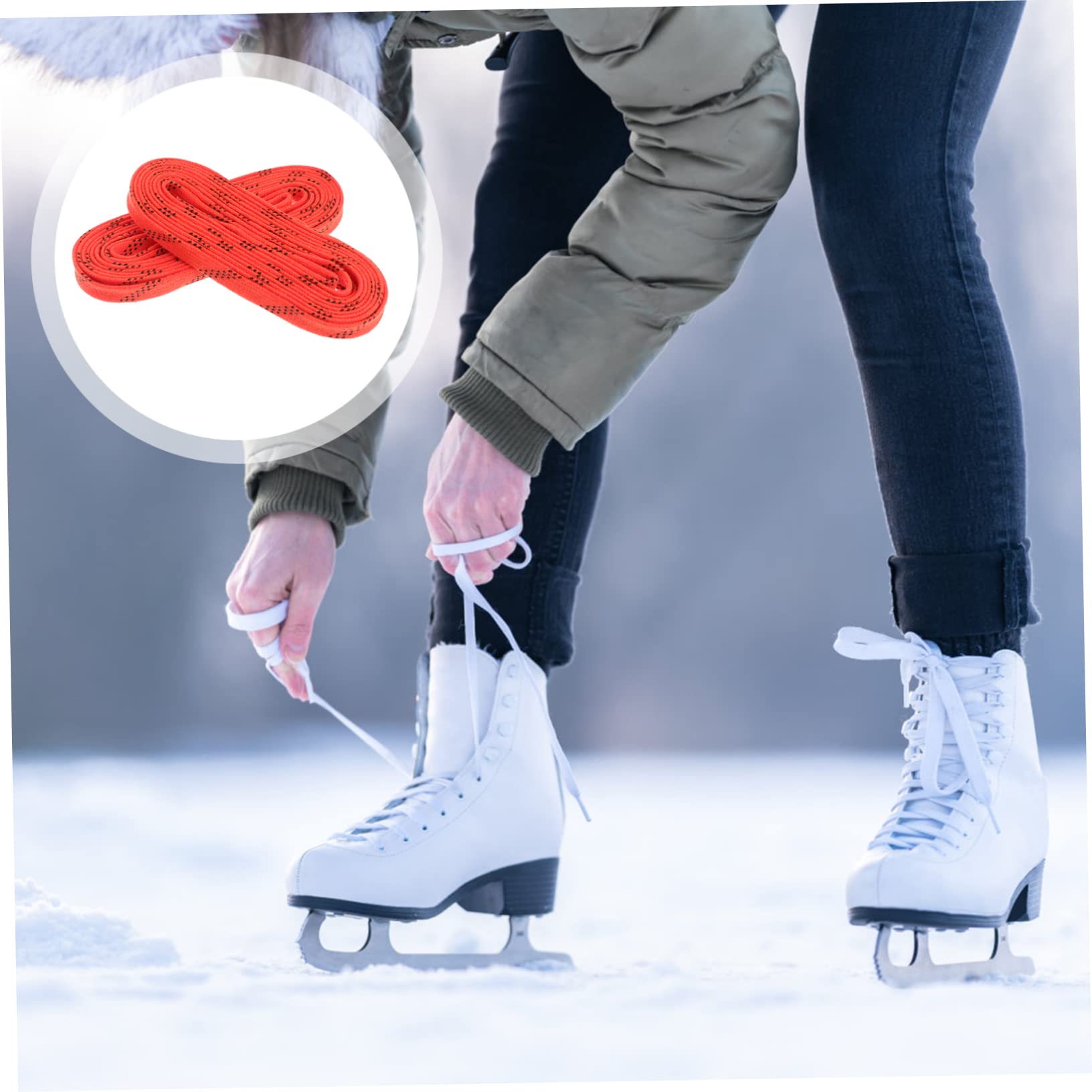 SUPVOX Lacets Antigel pour Chaussures De Hockey Accessoires Lacets De Hockey en Cire Chaussures Lumineuses Lacets De Chaussures De Course Lacets Noirs Chaussures De Patins À Glace