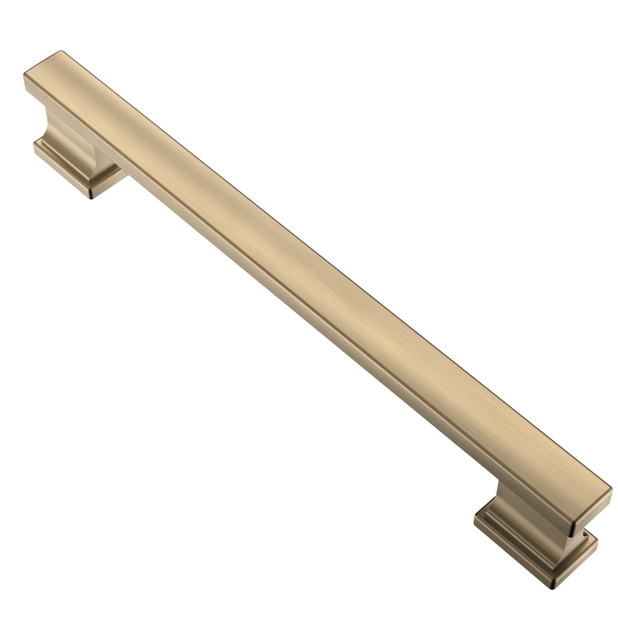 Alzassbg Brushed Antique Brass Cabinet Pulls and Handles 10 Pack, AL3061AB — image 1