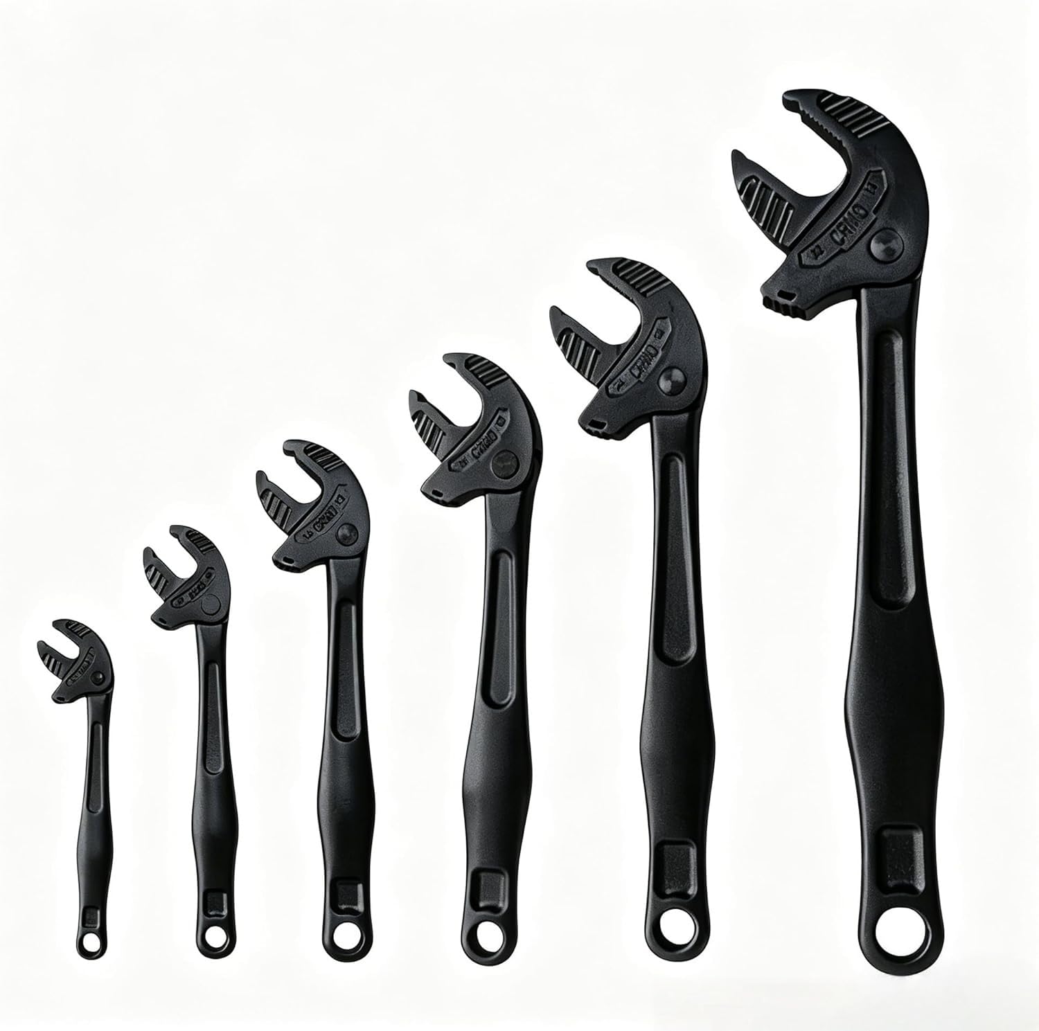 Adjustable Spanner & Ratchet Wrench, Self-Tightening Crab Claw 10-32mm, Universal Adjusting Wrench With 360° Rotating Jaw, Quick-Release Spanner For Plumbing, Gas & Automotive (black, 24-32mm)