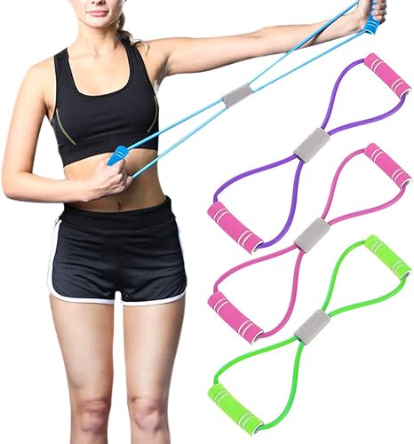 Miniatura 2 de Tubo de resistencia en forma de 8 para entrenamiento en casa, yoga, pilates, brazos, herramienta de entrenamiento de fuerza