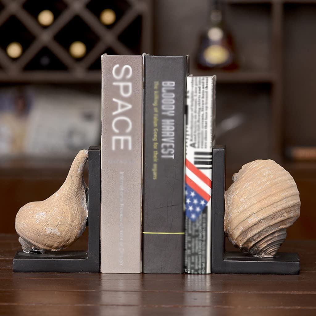 Buchstütze Buchenden, 1 Pair Heavy Duty Bookends Retro Bookend Rutsch Buchen Ende Durable Bücher Organizer Stopper for schwere Schreibtisch Dekorative