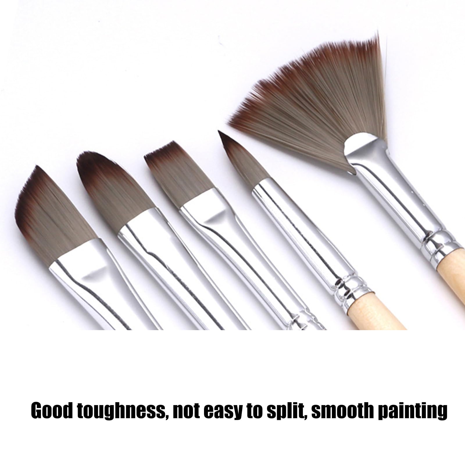 Lot de 24 pinceaux avec rouleau en tissu, pinceau aquarelle, pinceau en nylon pour les amateurs de peinture
