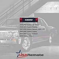 Vista 5 de Key Fob Keyless Entry Remote fits 2006-2007 Subaru Outback / 2005-2007 Legacy / 2006-2009 Tribeca / 2007-2009 Impreza / 2009-2010 Forester