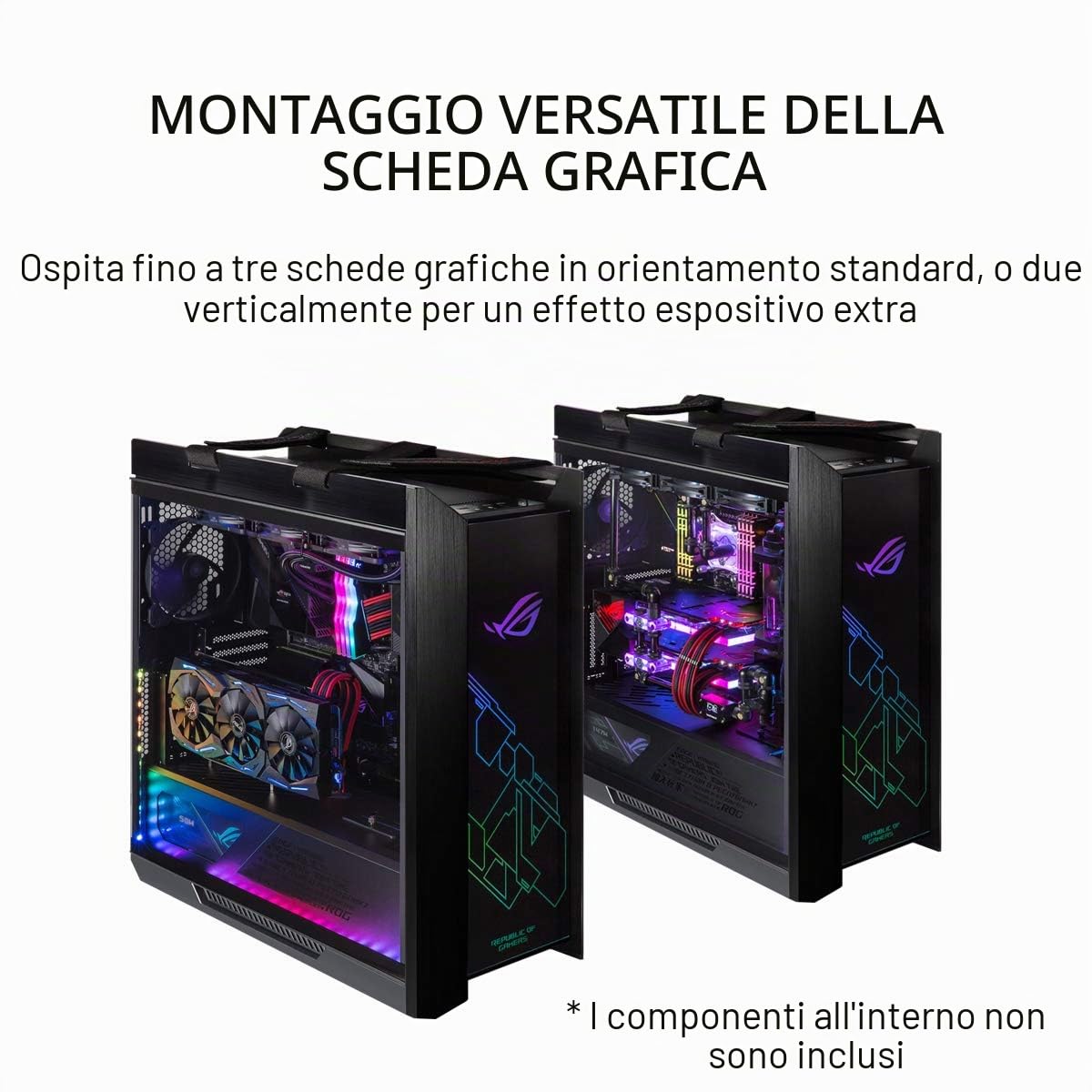 CAJA PC ASUS ROG STRIX HELIOS, MIDI TOWER, PC, ALUMINIO, VIDRIO TEMPLADO, BLANCO, ATX,EATX,MICRO ATX,MINI-ITX, JUEGO