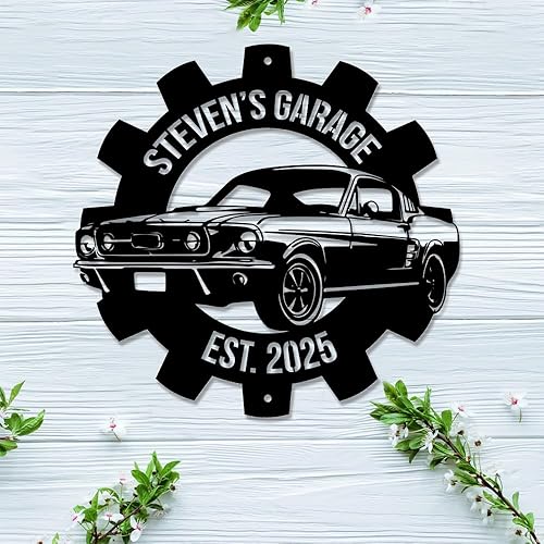 Miniatura 6 de Letrero de metal personalizado para garaje de padre, decoración personalizada para el hogar, regalos significativos para el día del padre,