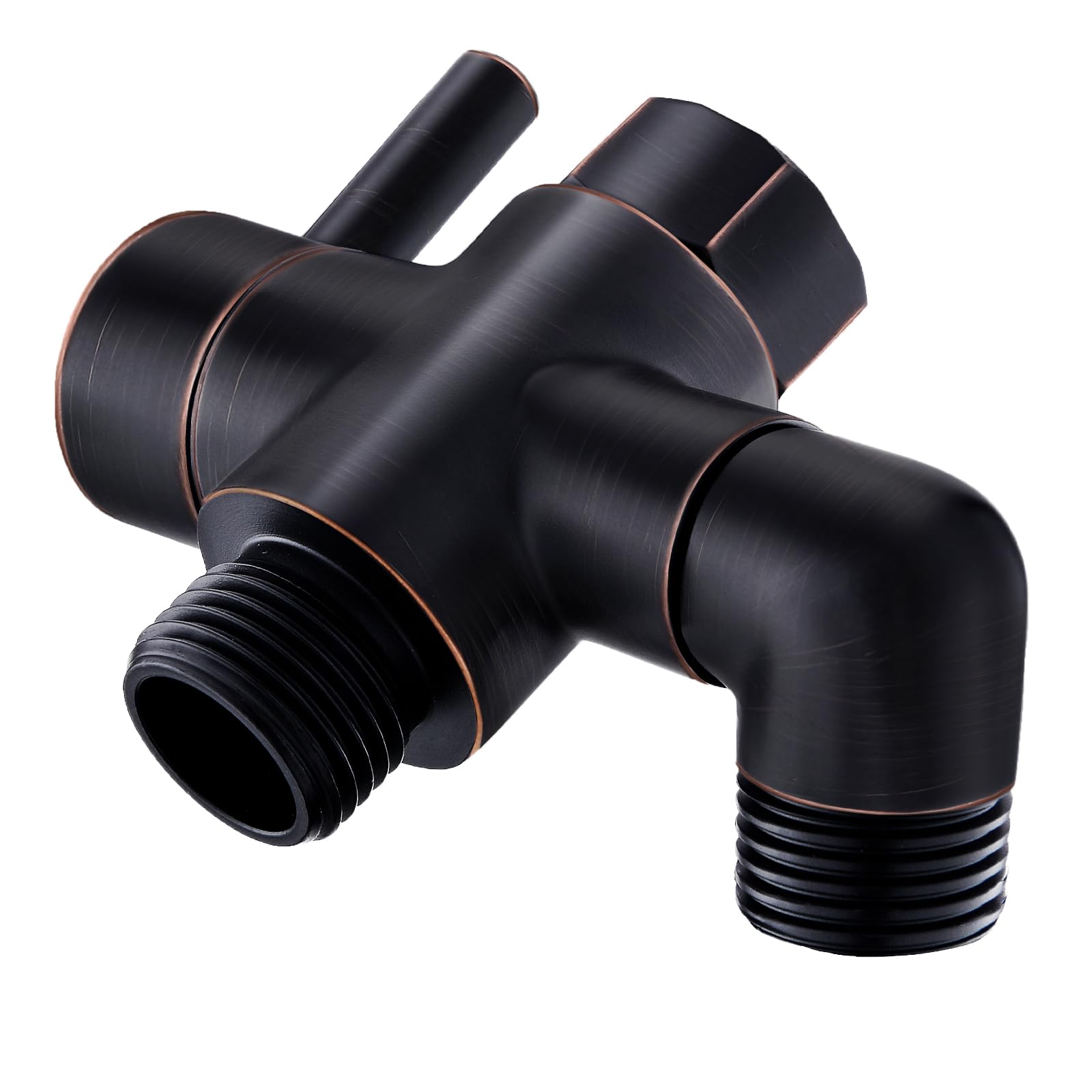 Brass Shower Head Diverter Valve for Handheld Showerhead and Fixed Spray Head G1/2 3 Way Universal Bathroom System Component Replacement Part, Oil Rubbed Bronze