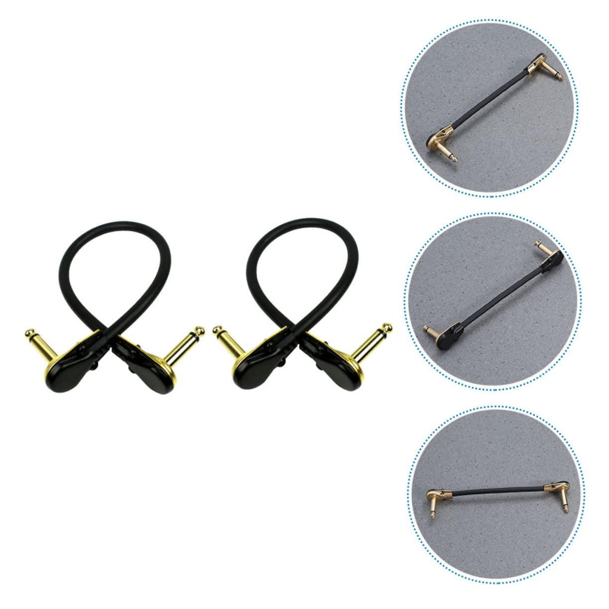 BESTonZON 6pezzi Cavo Di Collegamento Per Chitarra Elettrica Effetti Audio Design Flessibile e Antirumore Placcato Alta Fedeltà Per Chitarristi e Bassi