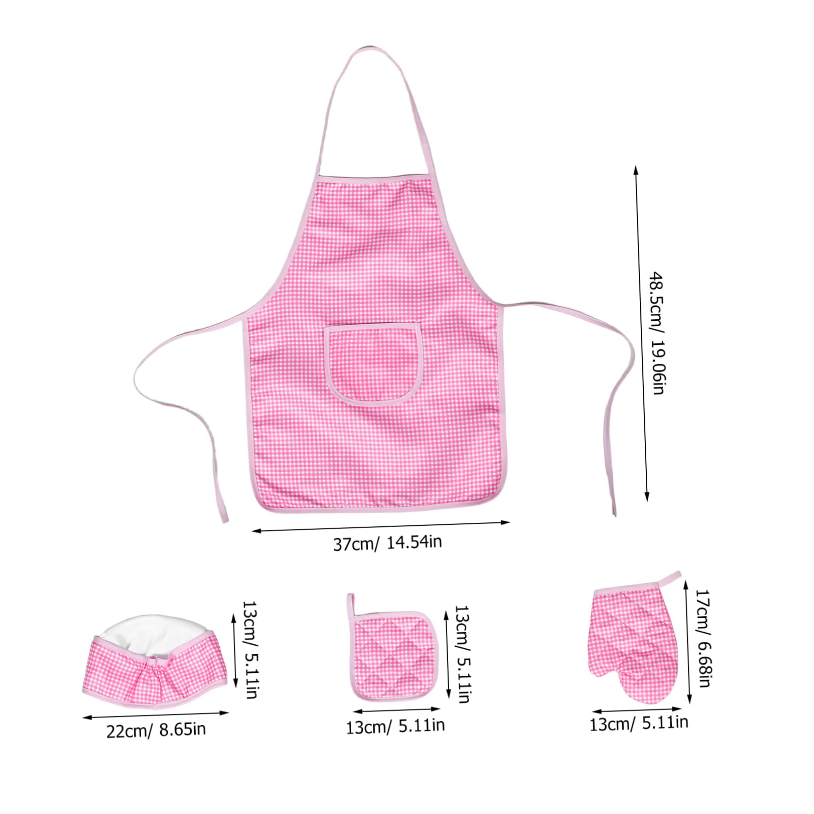 KICHOUSE Kids Cooking Sets 1 Set Child Chef Apron Glove Hat Boys Apron for Cooking Kids Kitchen Dress up Supply