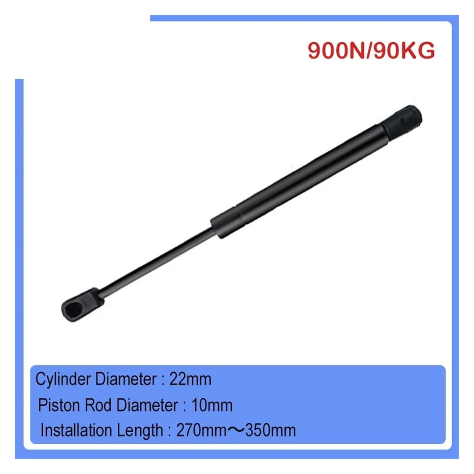 Barra de puntal de soporte de elevación hidráulica, amortiguador de resorte de gas de 270 mm-350 mm 90 kg/900 N(22-10-120-320)
