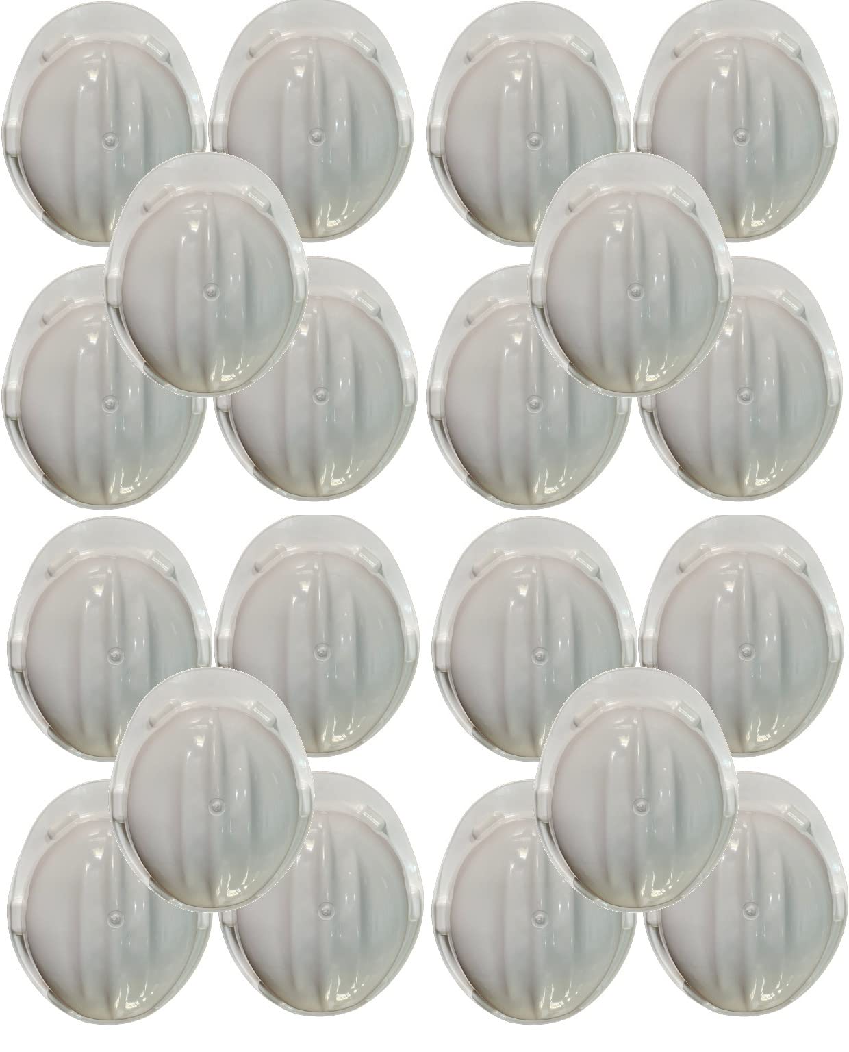 K T I® ISI Marked Heavy Duty Superior Safety Helmet White Hard Hat and Adjustable Chin Strap for Construction Industrial Traffic Security Guard Work Wear Etc (Pack of 20)