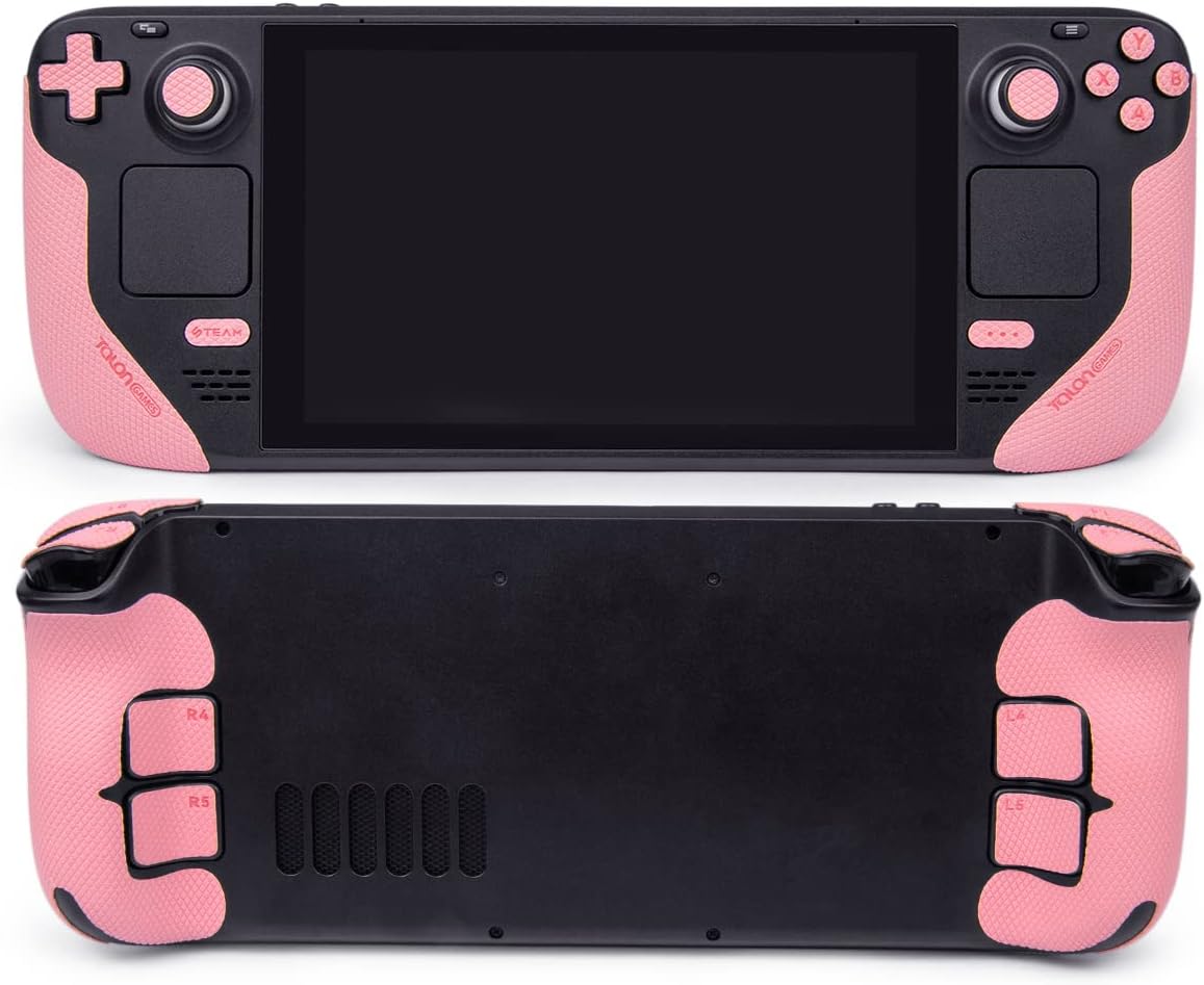 Controller Grips Compatible with Steam Deck OLED/Steam Deck Controllers, Anti-Slip, Sweat-Absorbent, Textured Skin kit, for Handle Grips, Buttons, Triggers, D-pad (Pro - Pink)