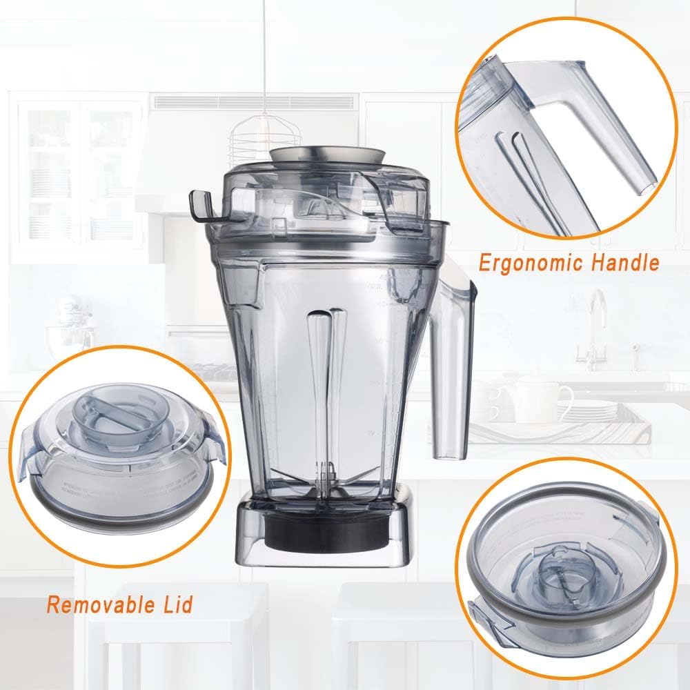 for Vitamix Blenders 48oz Ascent Container, replace A2300 A2500 A3300 A3500 X2 X3 X4 X5 V1200 V1500, compatible with Ascent/Ascent X/Venturist Series Pitcher Jar Cup
