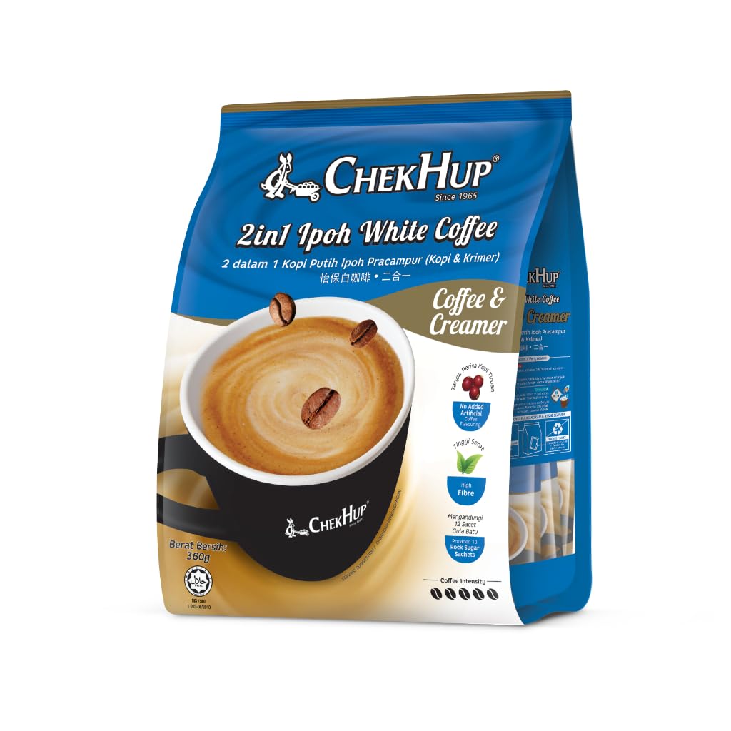 2-Pack Malaysia Authentic Chek Hup 2 In 1 Ipoh White Coffee (12s x 30g/pack) (2)